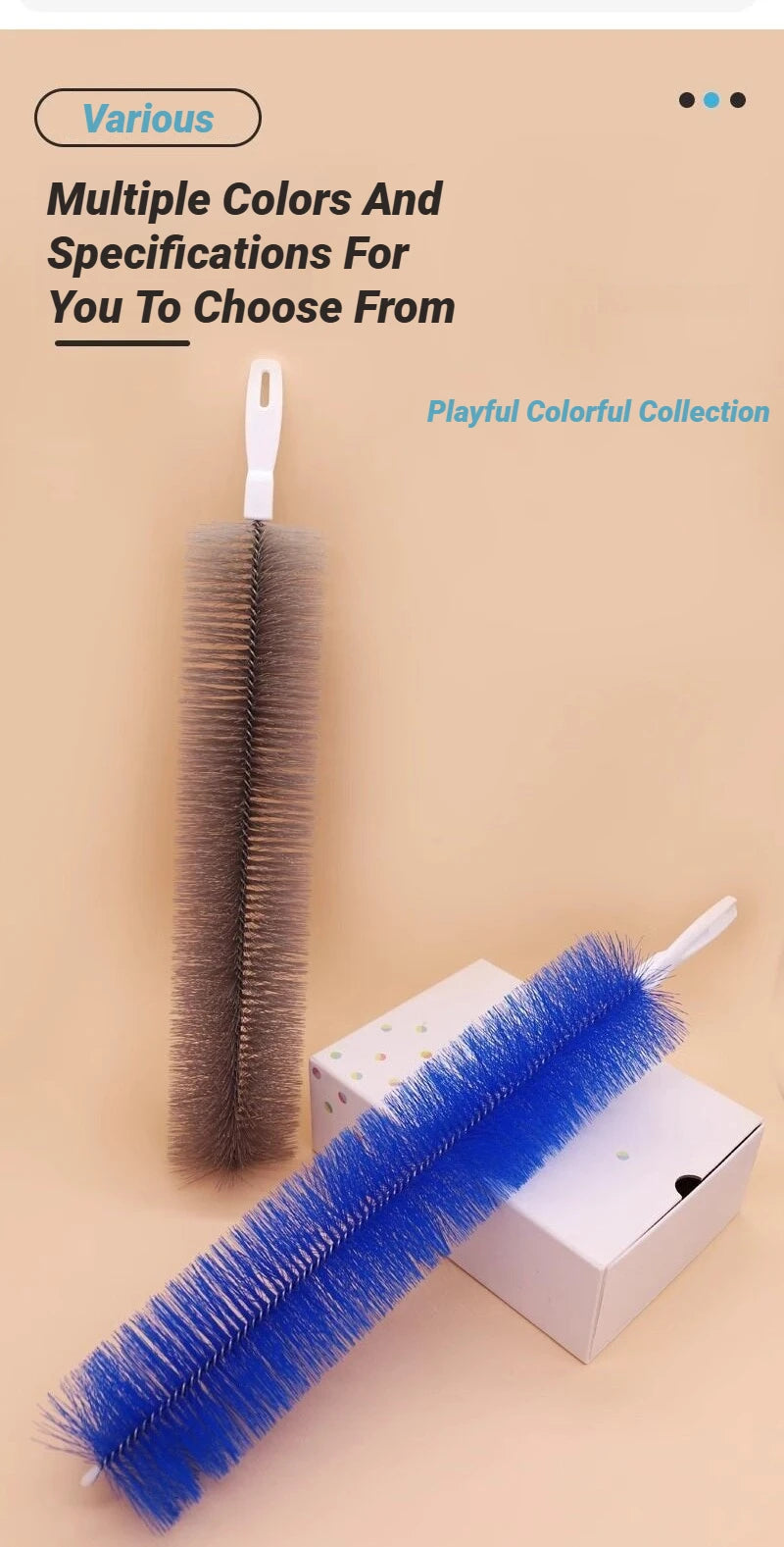 Bendable Fan Duster with Ultra Fine Bristles | Multi-Purpose Cleaning Tool