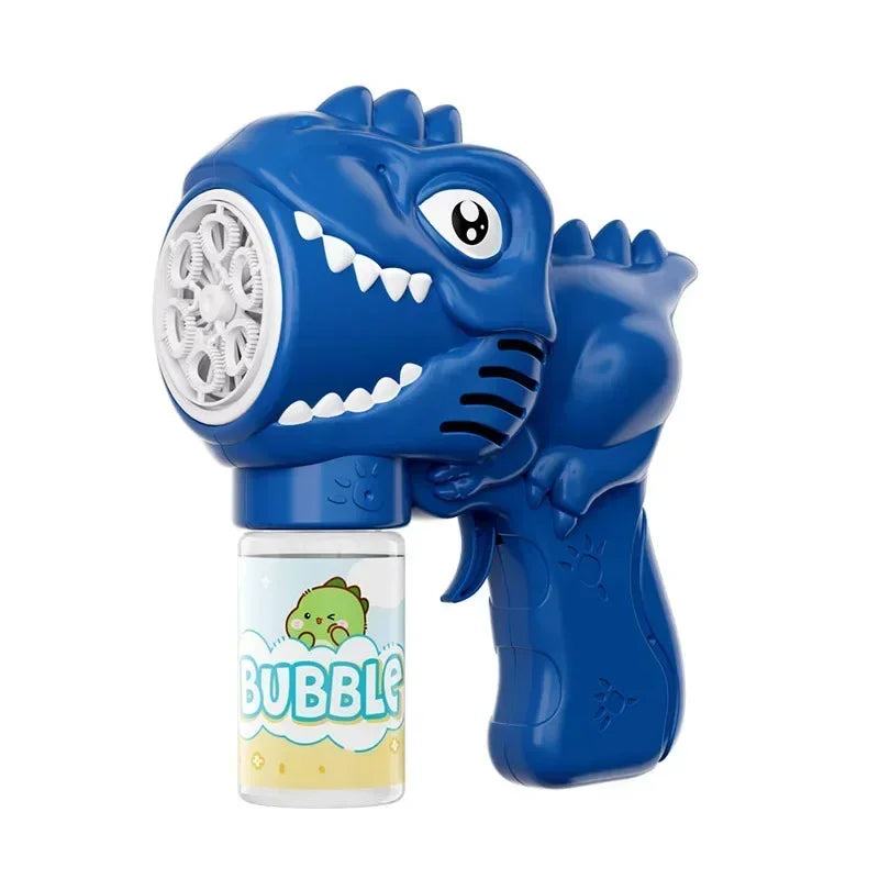 6-Hole Dinosaur Bubble Machine | Fun Electric Bubble Gun Toy