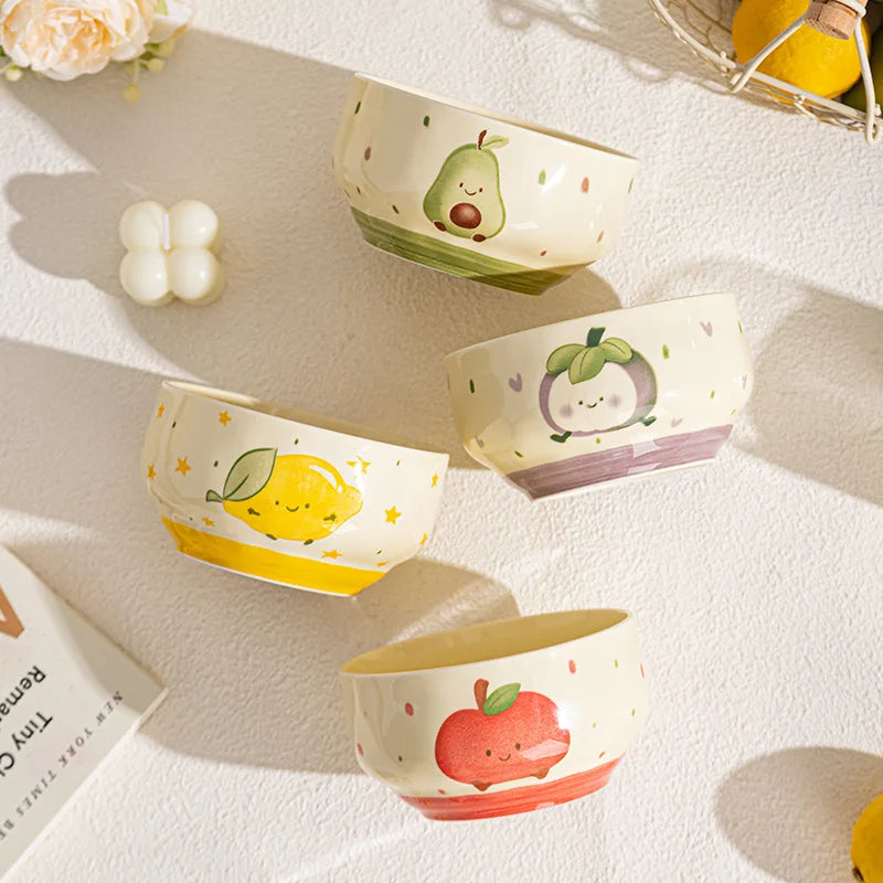 Cute Ceramic Cartoon Bowls | Perfect for Desserts & Noodles