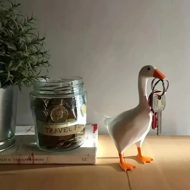 Cute Goose Key Storage Rack | Quirky Office Desk Decor