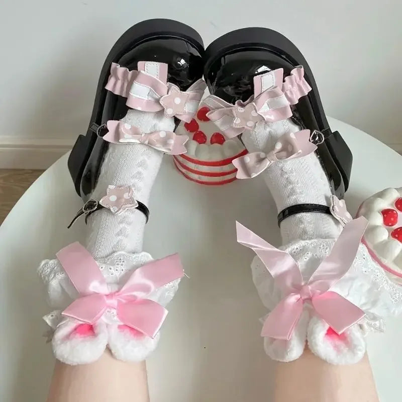Cute Lace Rabbit Ear Socks for Women | Stylish Mid-Tube Socks