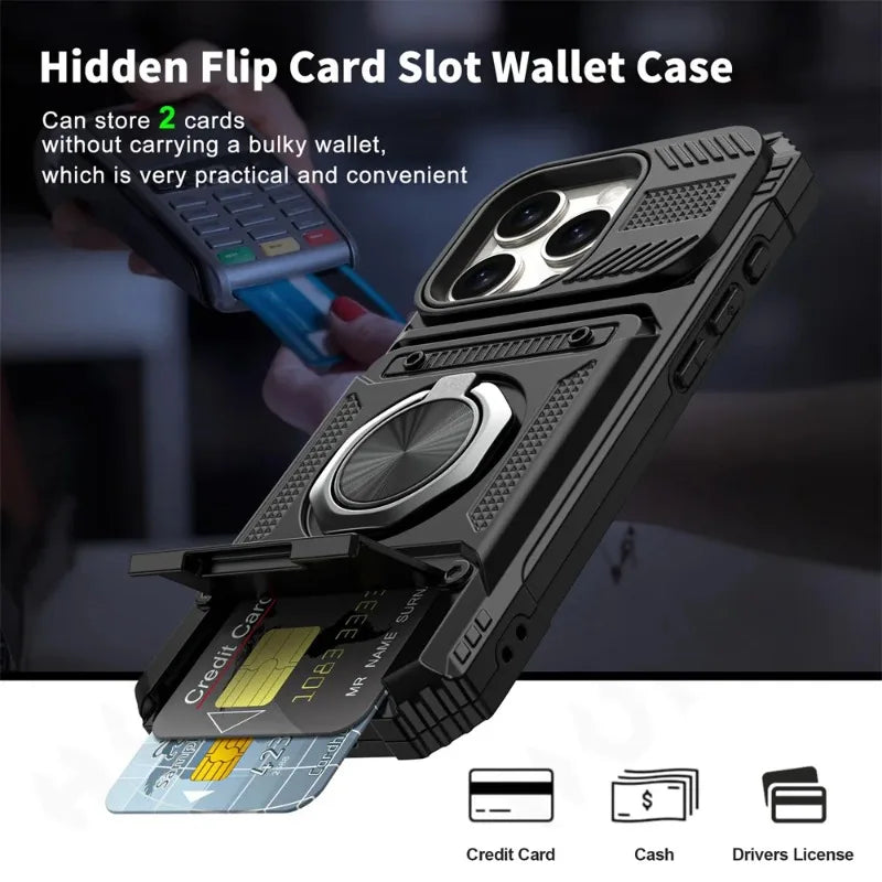 Heavy Duty Magnetic Phone Case with Kickstand | All iPhone Models