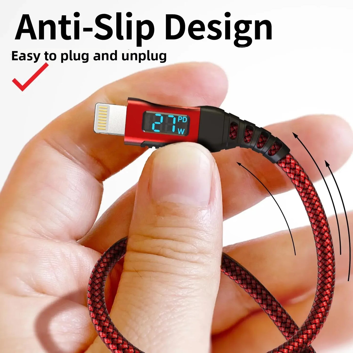 MFi-Certified USB-C to Lightning Fast Charging Cable with LED Display