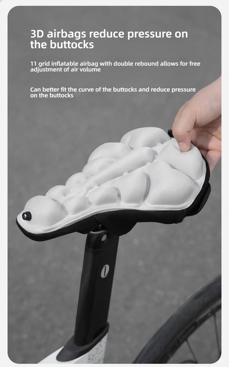 Universal Bicycle Cushion Cover | 3D Inflatable Comfort for Riders