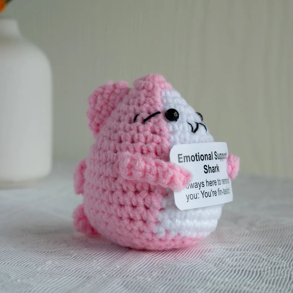 Muñeco de tiburón de ganchillo hecho a mano | Regalo de decoración del hogar con energía positiva
