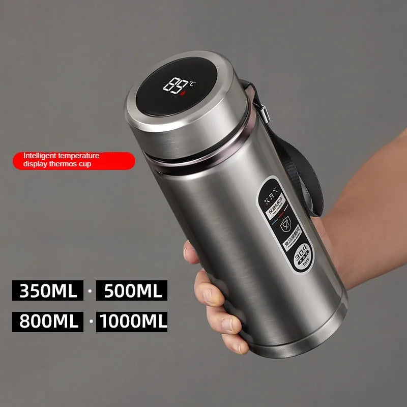 Stainless Steel Vacuum Flask with LED Temperature Display | 500ML-1L