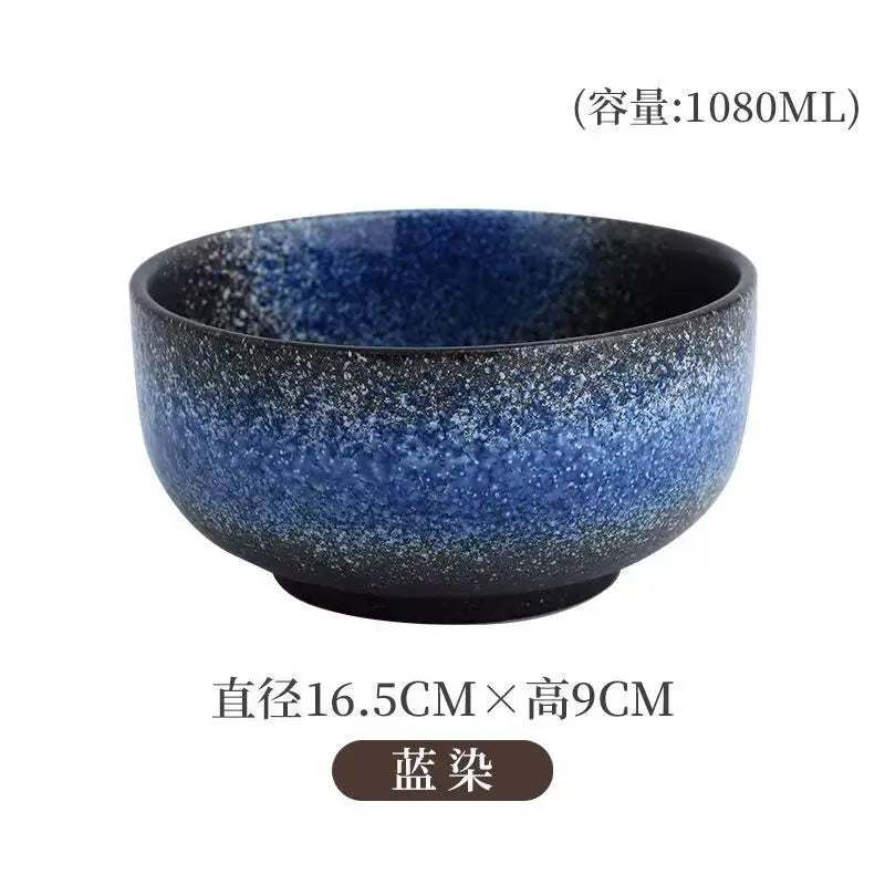 Japanese Style Ceramic Ramen Bowl Set | Elegant Dinnerware