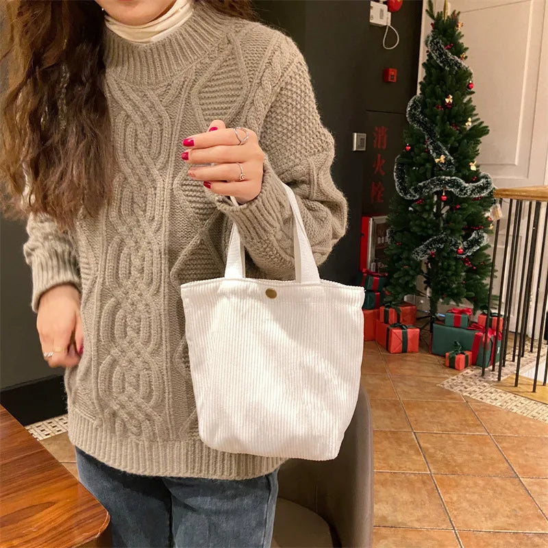 Elegante bolso de mano pequeño de terciopelo para mujer | Un esencial de estilo casual