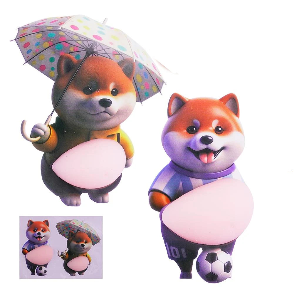 Cute Puppy 3D Puffy Stickers | Squeezeable Soft Dog Decor