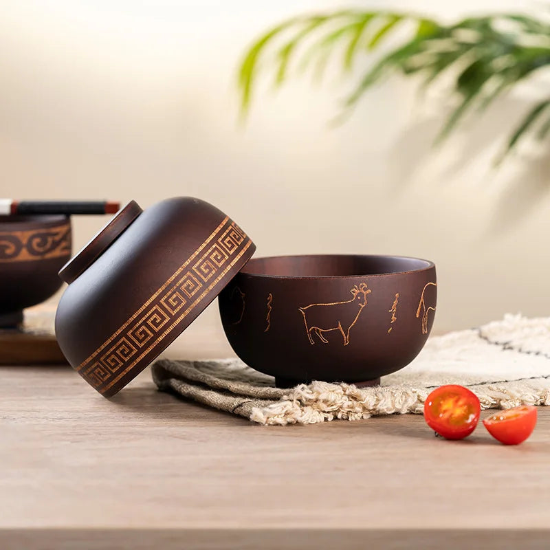 Japanese Style Wooden Soup Bowl | Eco-Friendly Dining Essential