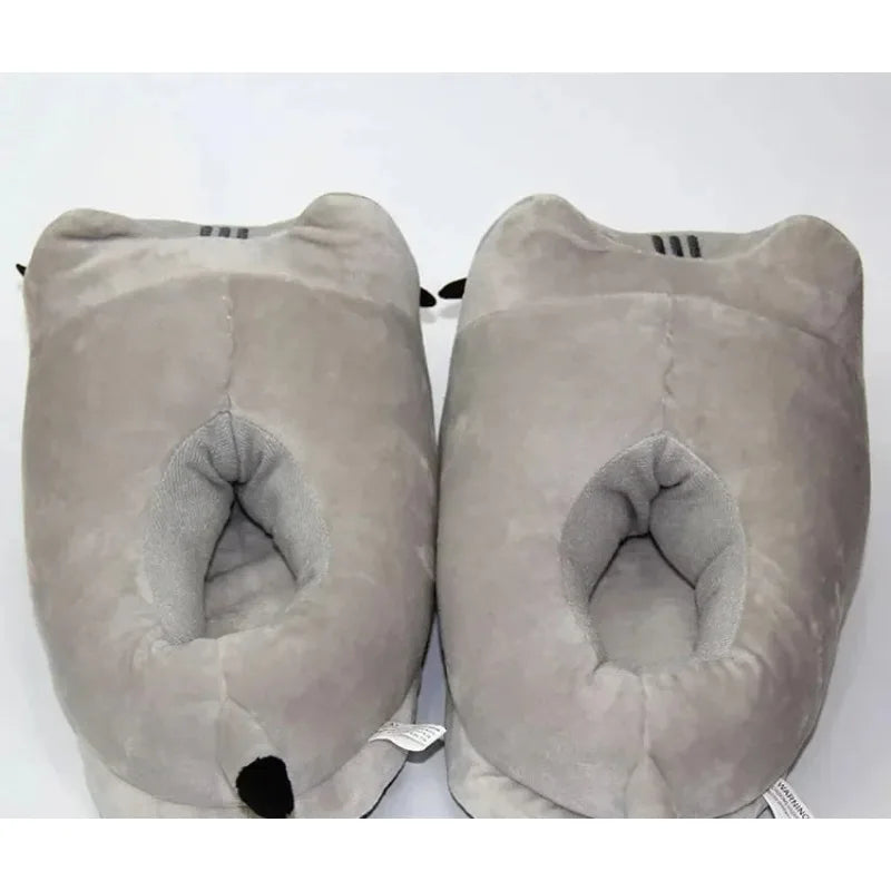 Cartoon Cat Plush Slippers | Cozy Anime Indoor Winter Shoes