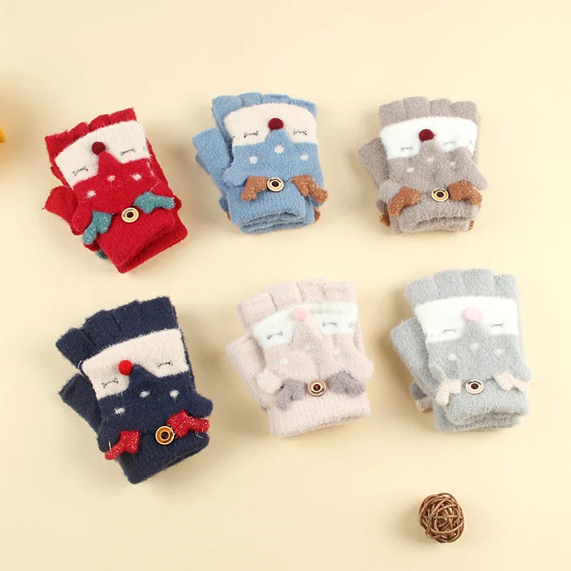 Kids Winter Fleece Gloves | Cozy Plush Mittens for Cold Weather