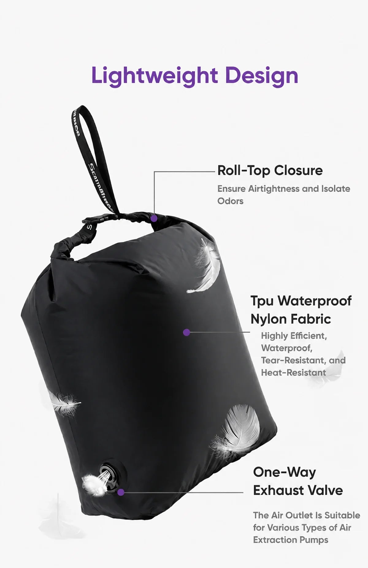 Reusable Vacuum Compression Bags for Travel & Home Storage