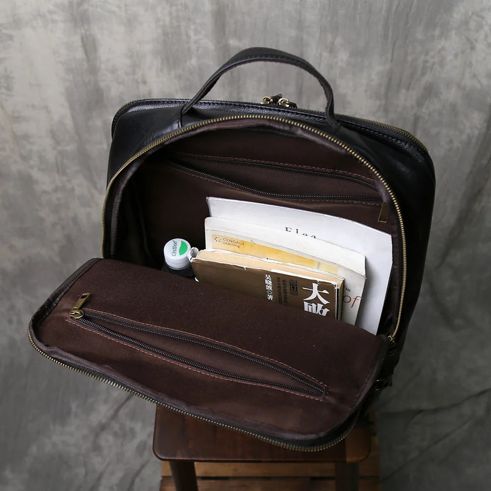 Vintage Leather Men's Backpack | Large Capacity Casual Laptop Bag