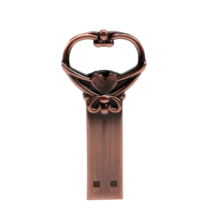 Creative Metal Love Heart USB Flash Drive | Stylish Memory Stick