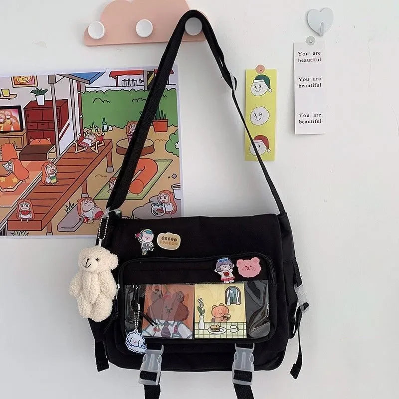 Stylish Large Capacity Crossbody Canvas Bag for Women
