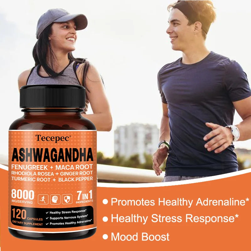 7 in 1 Ashwagandha Supplement for Mood, Strength & Energy Boost