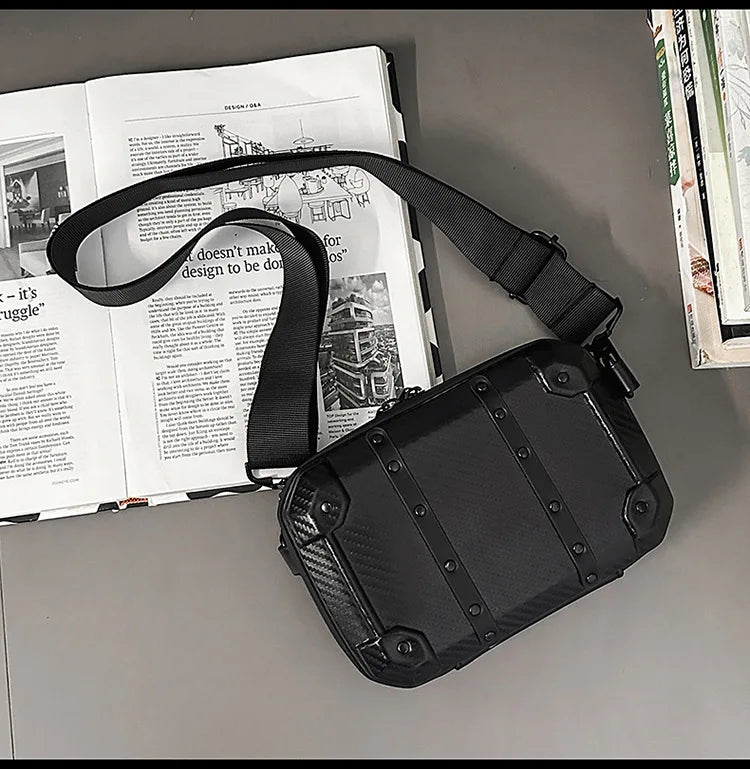 Luxury Mini Messenger Bag for Men | Stylish Pu Leather Crossbody