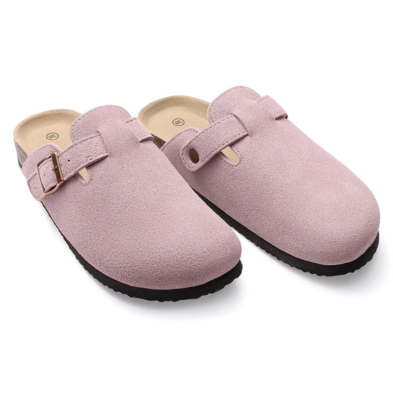 Comfortable Arch Support Suede Clogs for Home and Outdoor