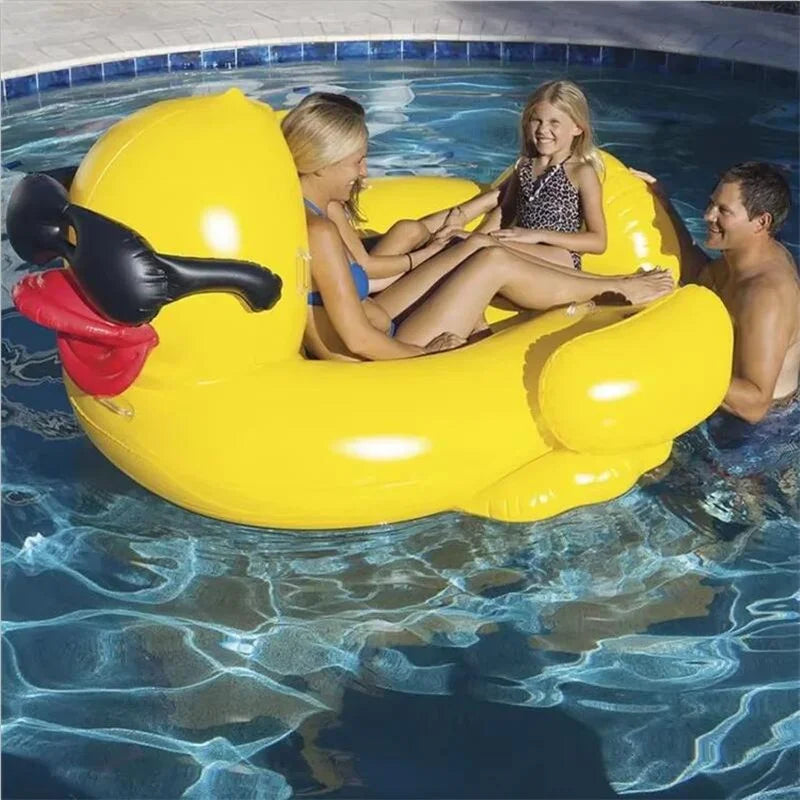 Inflatable Yellow Duck Floating Bed | Fun Pool Water Toy