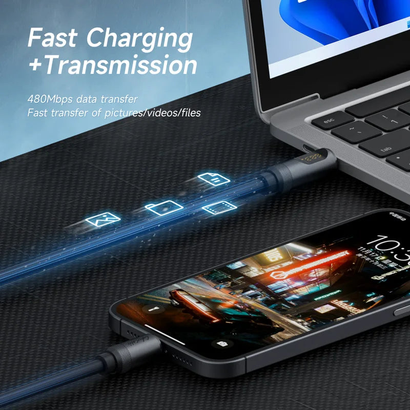 USB C Cable with LED Display | Fast Charging Type C Cable