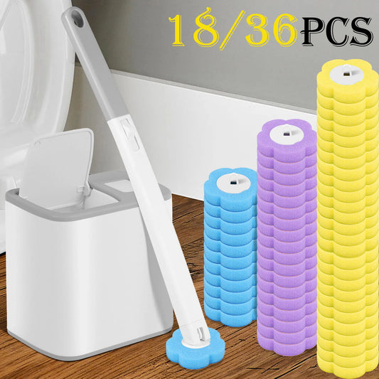 18/36Pcs Toilet Brush with Disposable Heads | Ultimate Bathroom Cleaner