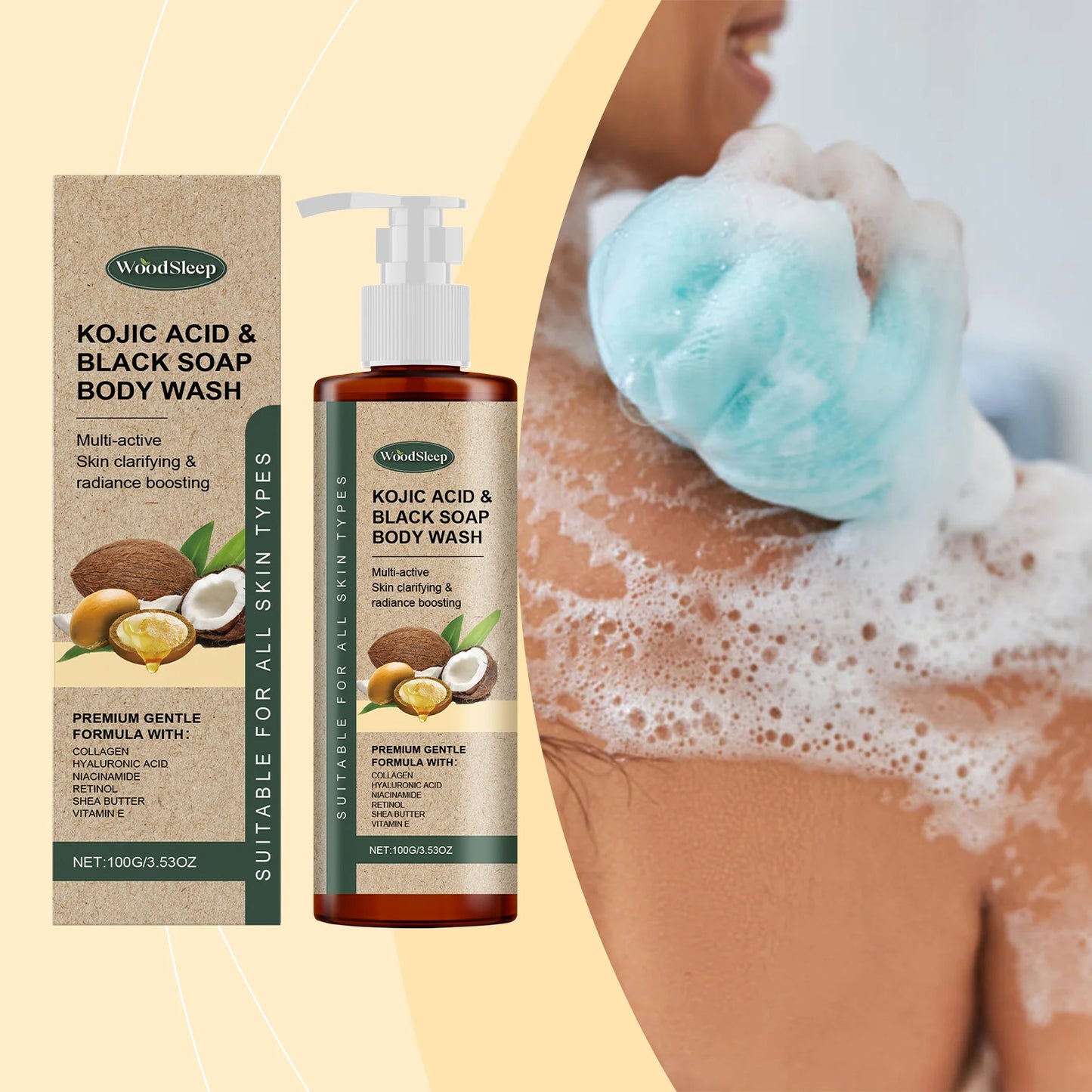 Collagen Shower Gel | Brighten Skin & Control Oil