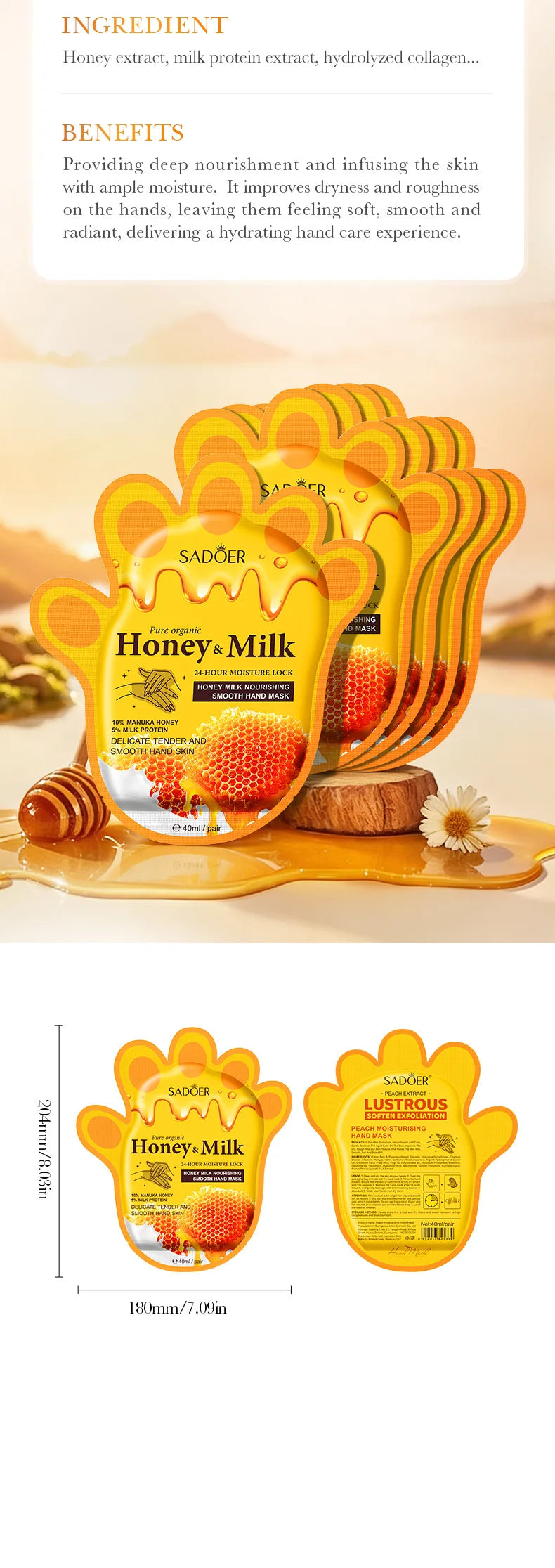 5 Pairs Moisturizing Hand Care Gloves | Nourish and Smooth Skin