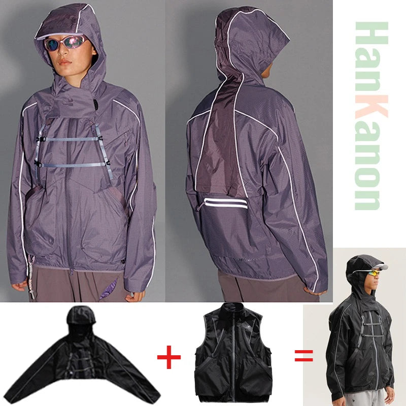 Transformable Outdoor Jacket & Cycling Suit | 3-in-1 Adventure Gear