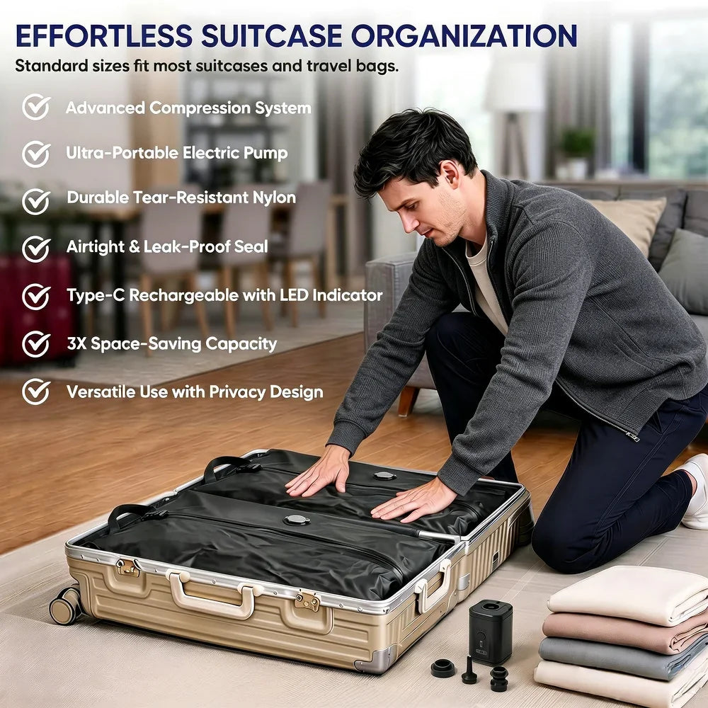 Durable Waterproof Vacuum Storage Bags for Travel & Vacation Packing