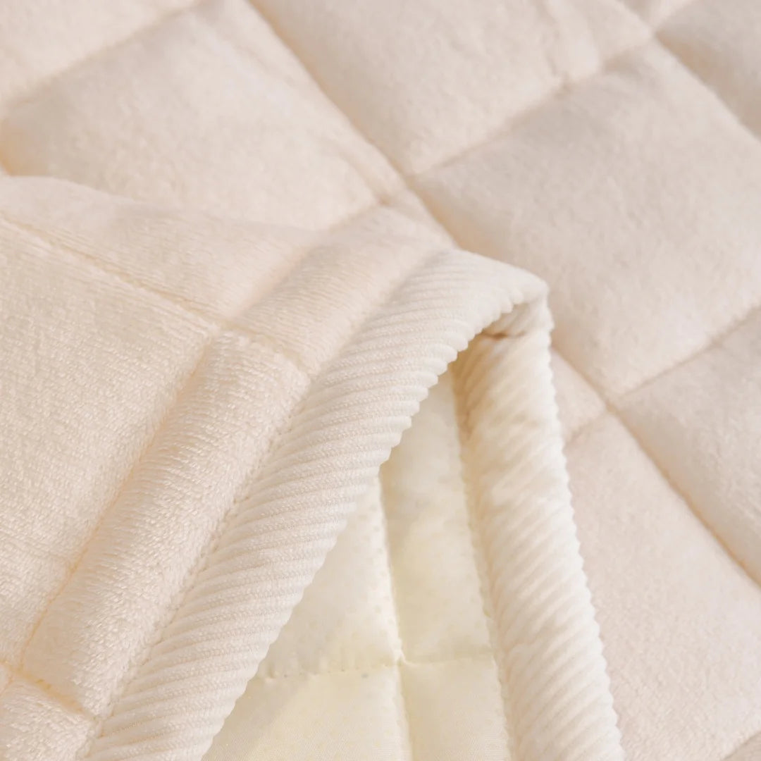 Thicken Squares Quilting Solid Sofa Cover | Elegant Home Decor