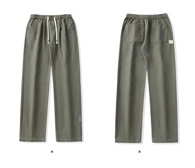 Comfortable Loose Men's Trousers | 100% Cotton Khaki Pants