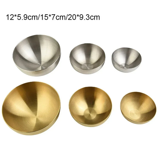 Fuentes de Acero Inoxidable Oro/Plata | Utensilios de Cocina Elegantes