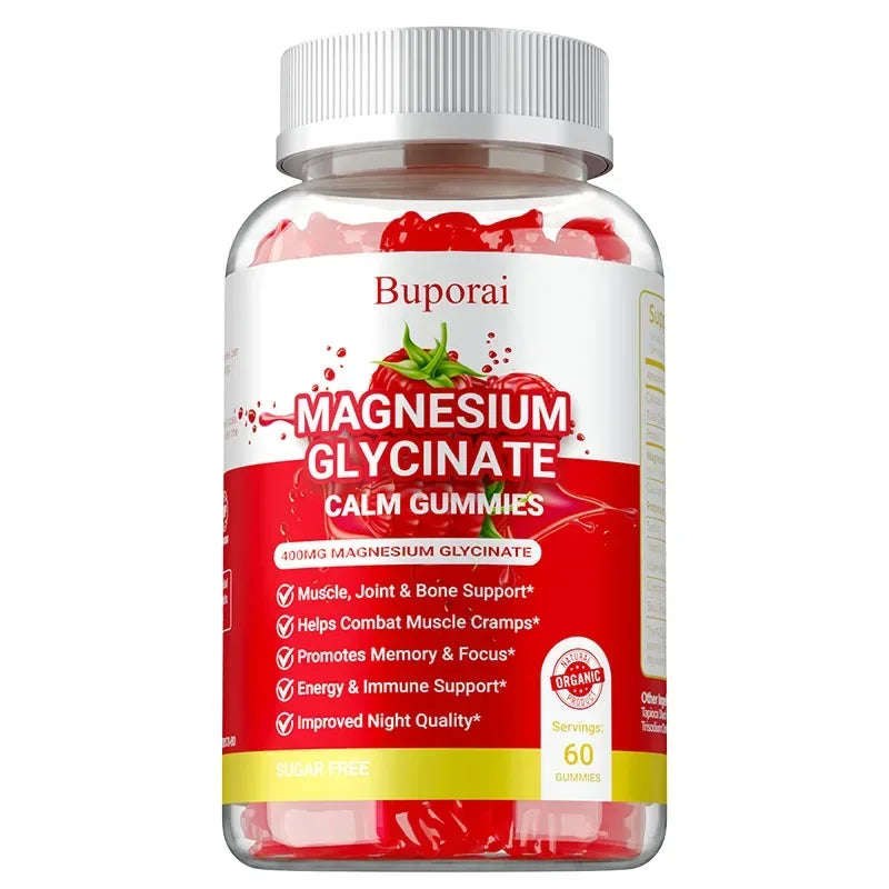 Magnesium Glycinate Gummies for Sleep & Muscle Relief | Relaxation Boost