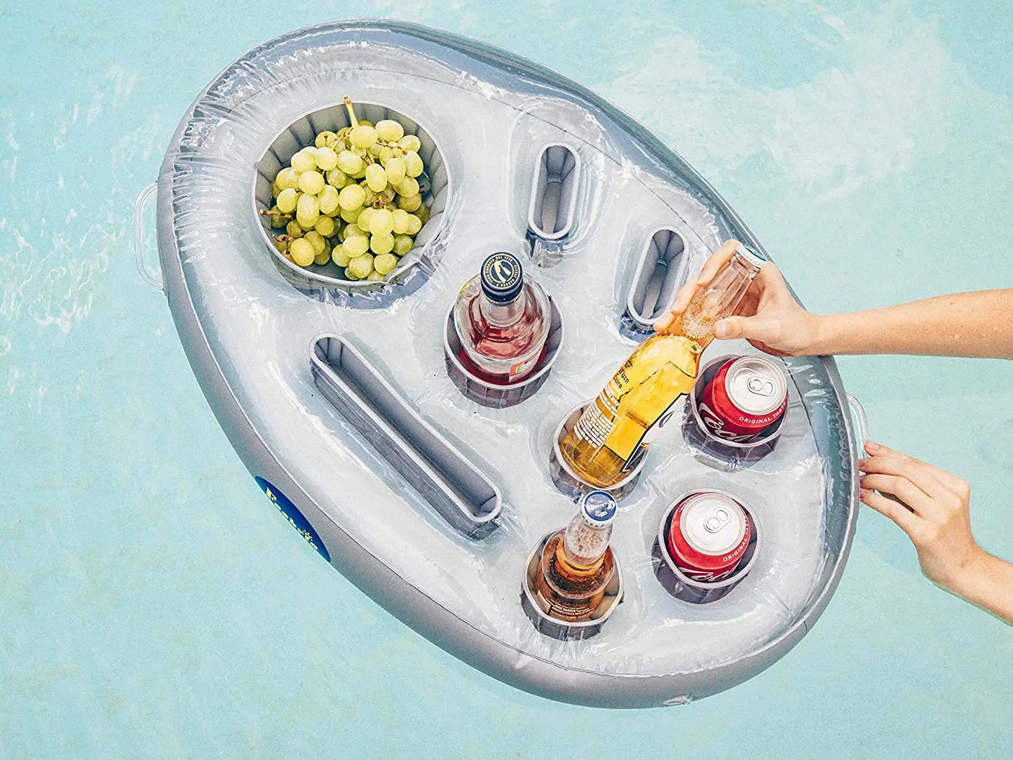 Inflatable Pool Drink Holder | Summer Party Float Cooler Tray