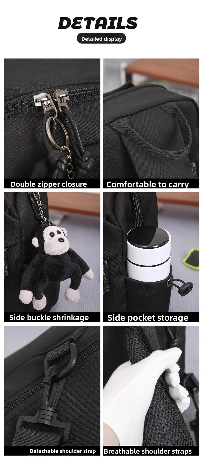 Unisex Korean Style Crossbody Bag | Lightweight & Portable