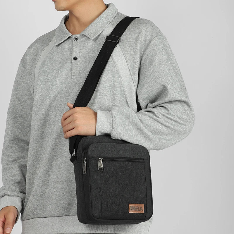 Bolsos de Hombro Cruzados de Lona Duradera para Hombres | Estilo Vintage