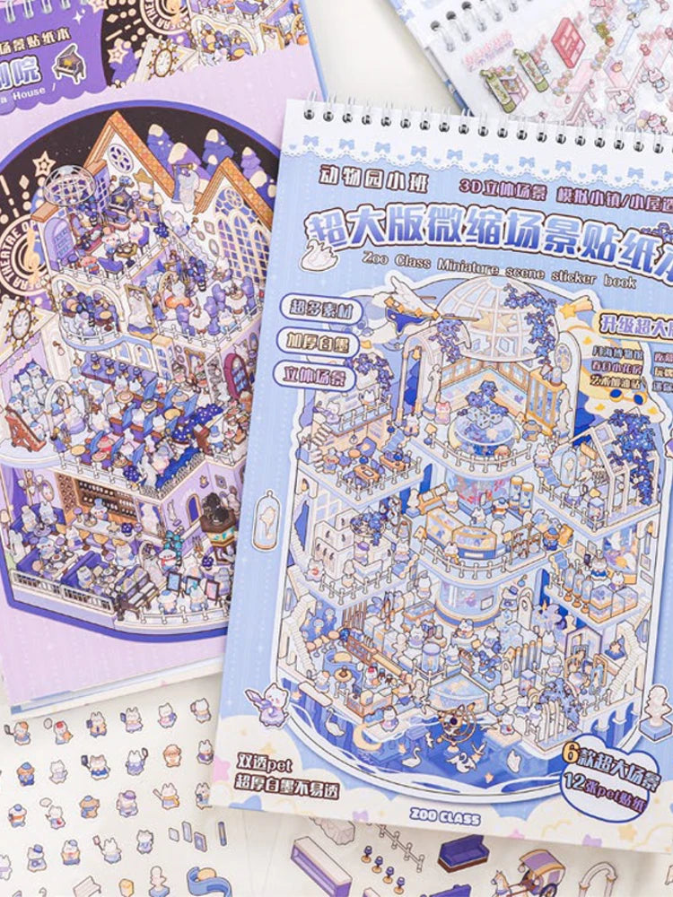 20 pcs Super Large Miniature Scene Stickers | Fun DIY Educational Craft