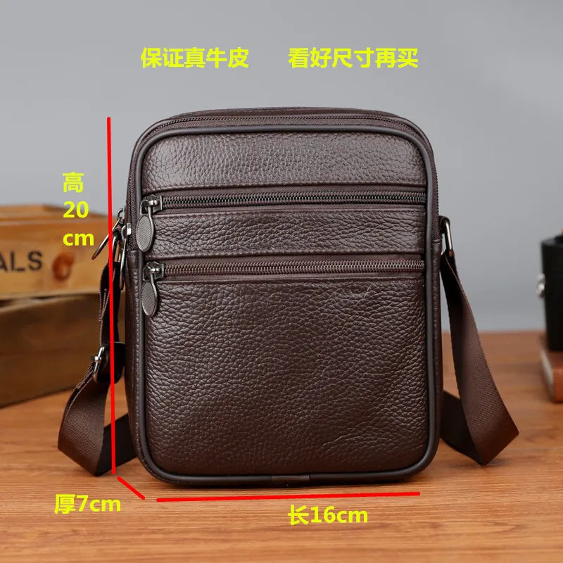 Men's Casual Sling Messenger Bag | Genuine Leather Crossbody