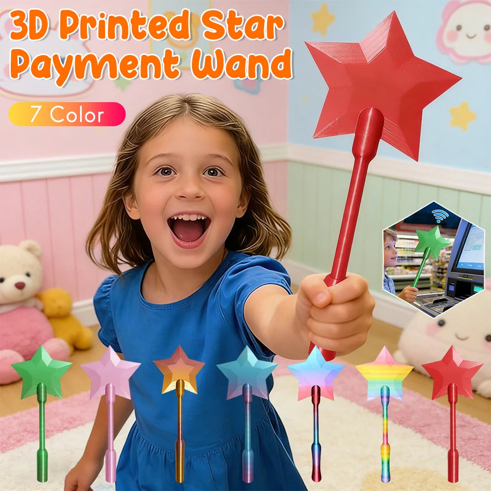 3D Printed Magic Wand Contactless Payment Card Holder | Fun Decor