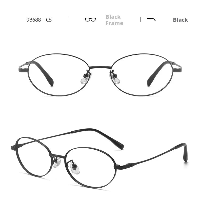 Retro Oval Prescription Glasses | Stylish Blue Light Blocking Eyewear