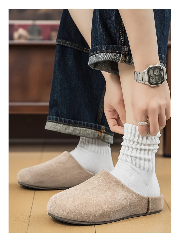 Comfortable Unisex Leather Slip-On Mules | Summer & Spring Flats