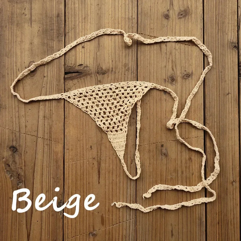 Mini Crochet Lace Thong Bikini | Perfect for Sunbathing & Swimming