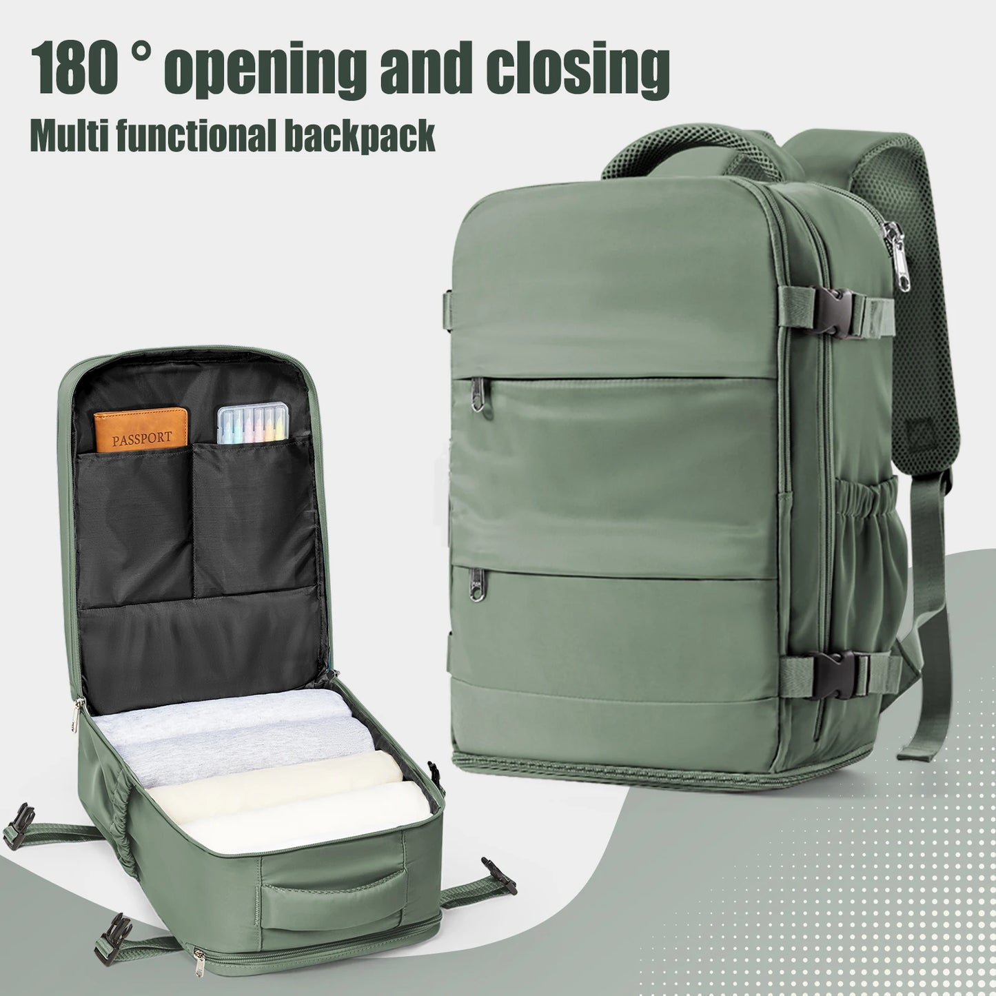 Mochila de viaje versátil 40x30x20 para hombre y mujer | Maleta de cabina