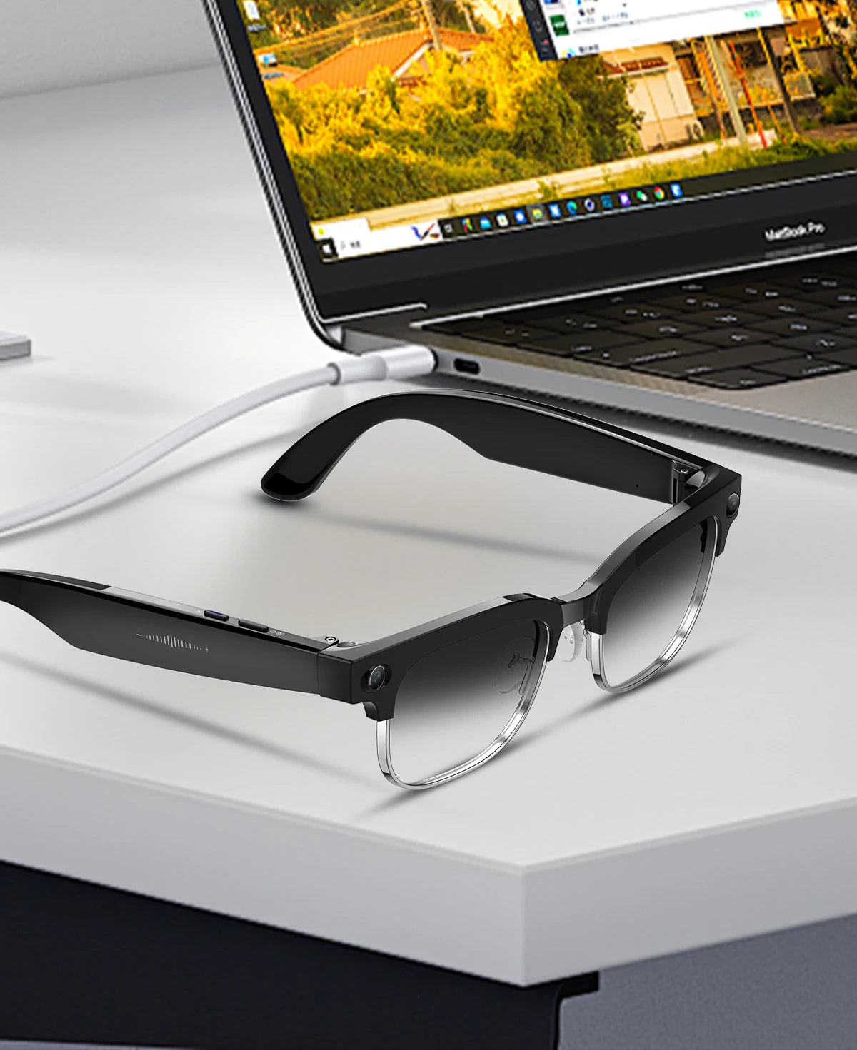 AI Smart Glasses with 800W Camera & Multilingual Translation
