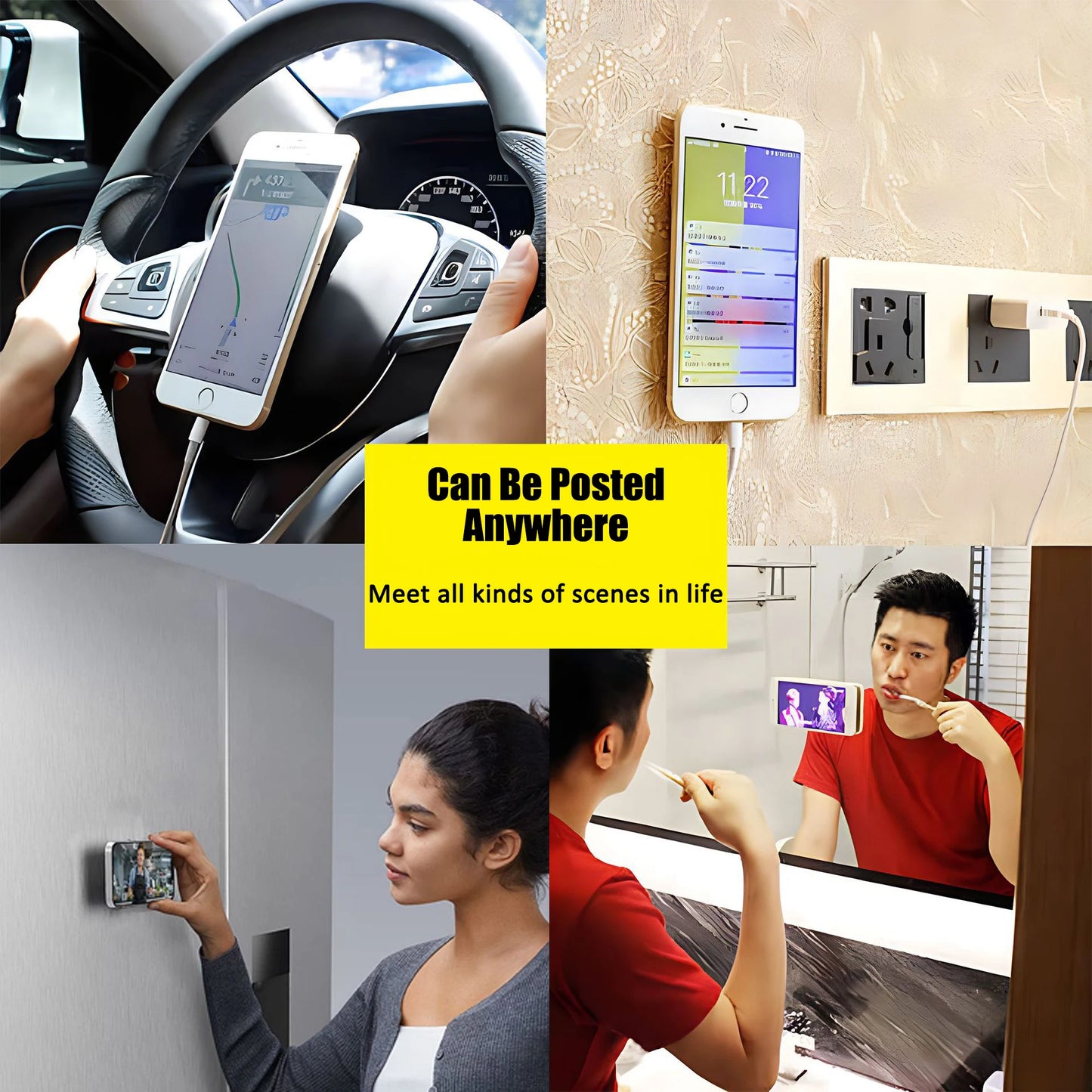 Silicone Suction Cup Holder Case for iPhone | Solid Color Covers