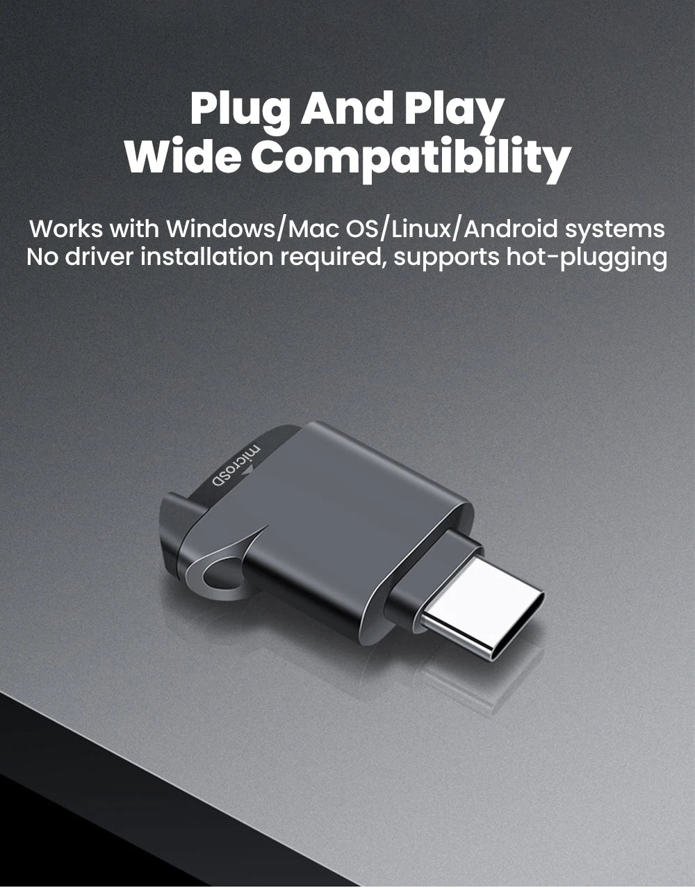 Type-C Mini TF Card Reader | Versatile External Storage Solution