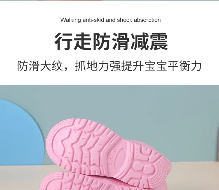 New Children Baby Rain Boots Lightweight Rubber Plastic Rain Boots Boy Girl Kids Rain Shoes Waterproof Garden Shoes Rainy Days
