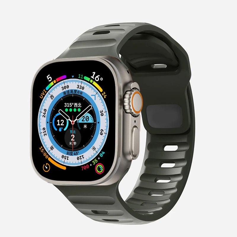 Flexible Silicone Sport Strap for Smartwatches | Comfort & Style