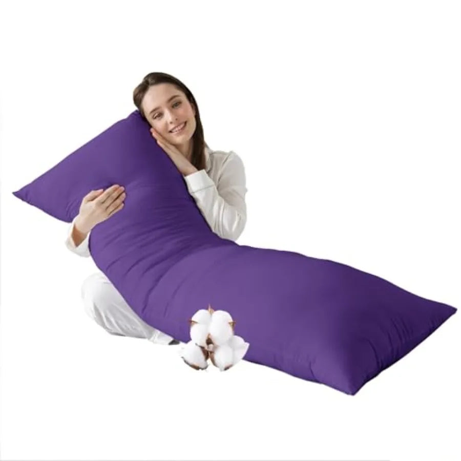 Cooling Cotton Body Pillow Insert | Soft Full Body Pillow for Comfort